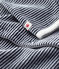 Baby-Strampler aus Bio-Baumwoll-Velours mit gestreiftem Kragen blau SMOKING/weiss MARSHMALLOW
